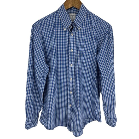Brooks Brothers Regent Plaid Button-Down Long Sleeve Shirt Size M - Picture 1 of 10